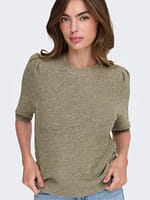 ONLKATIA SS STRUCTURE O-NECK CC KNT