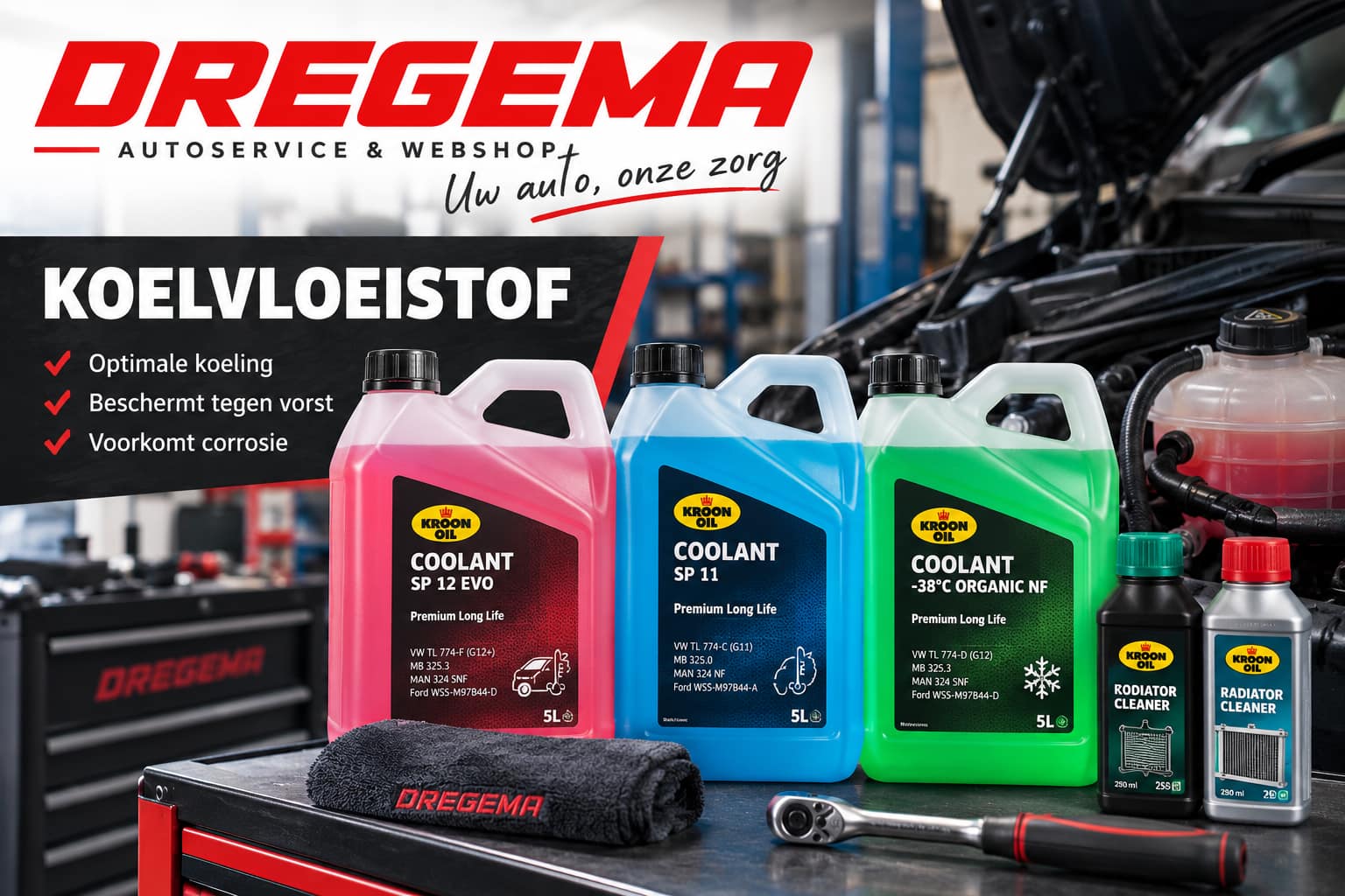 Kroon Oil koelvloeistof voor auto's kopen bij Dregema