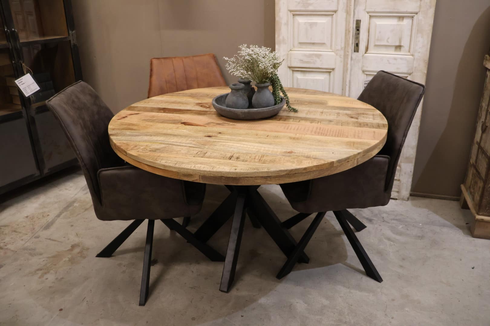 Ronde mango eettafel Dave Ø 140 cm