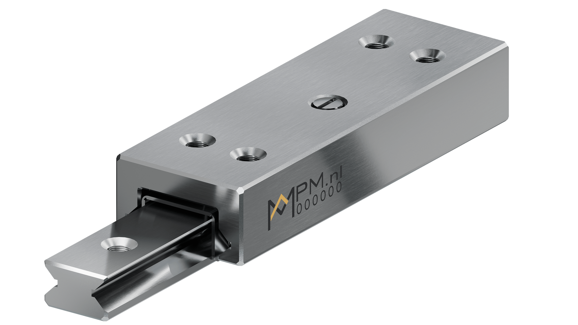Front view miniature crossed roller slide PMMR