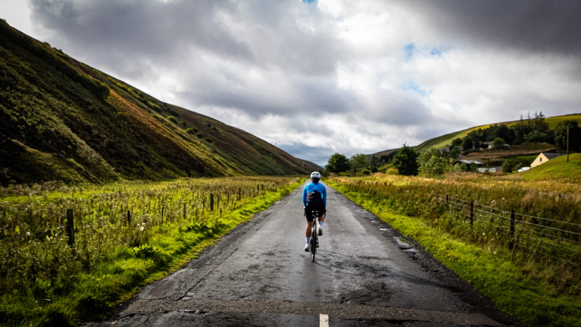 Scottish Borders road towards Innerleithen