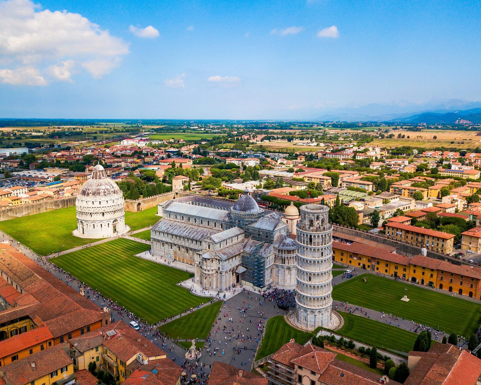 aerial of Pisa