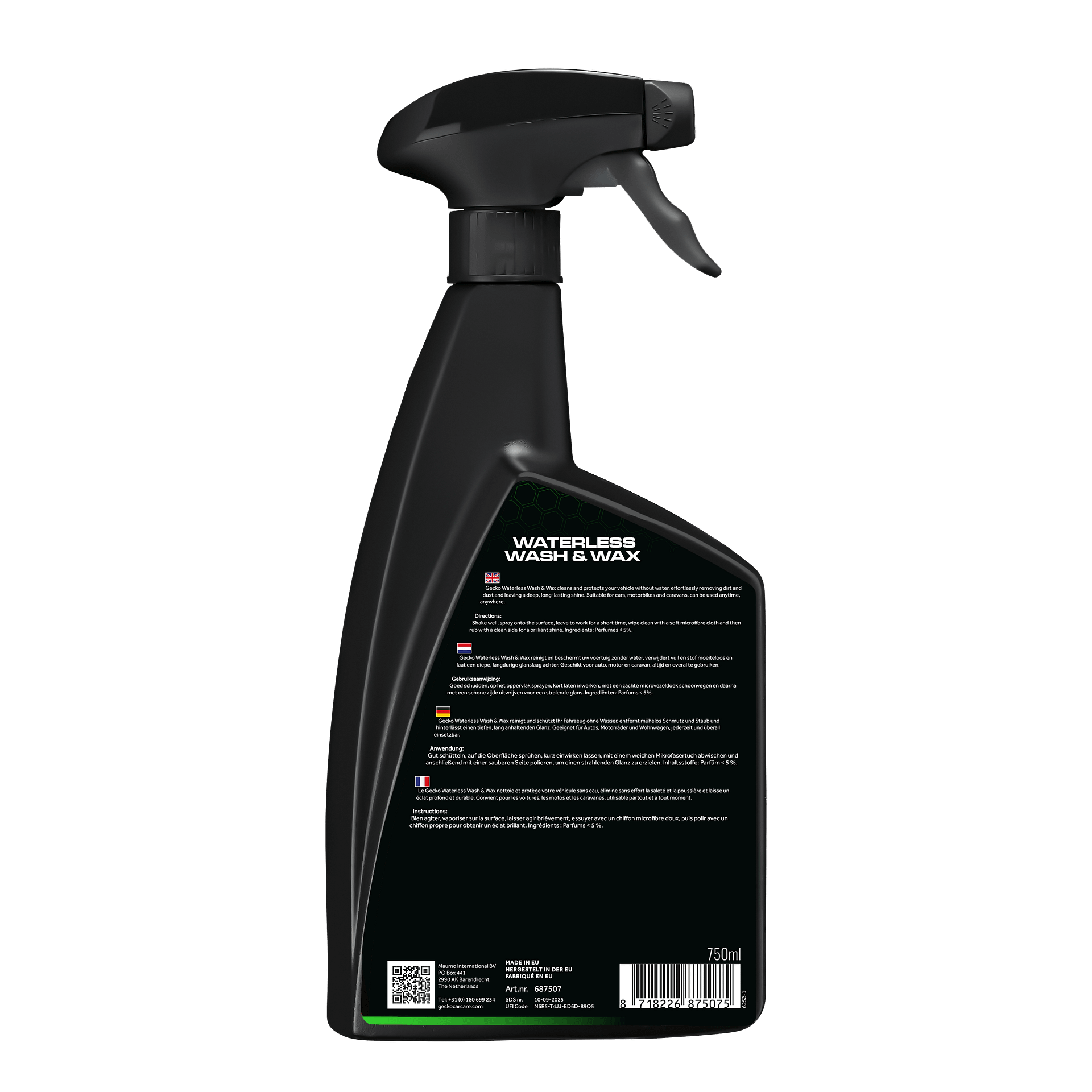 Gecko Waterless Wash & Wax 750ml