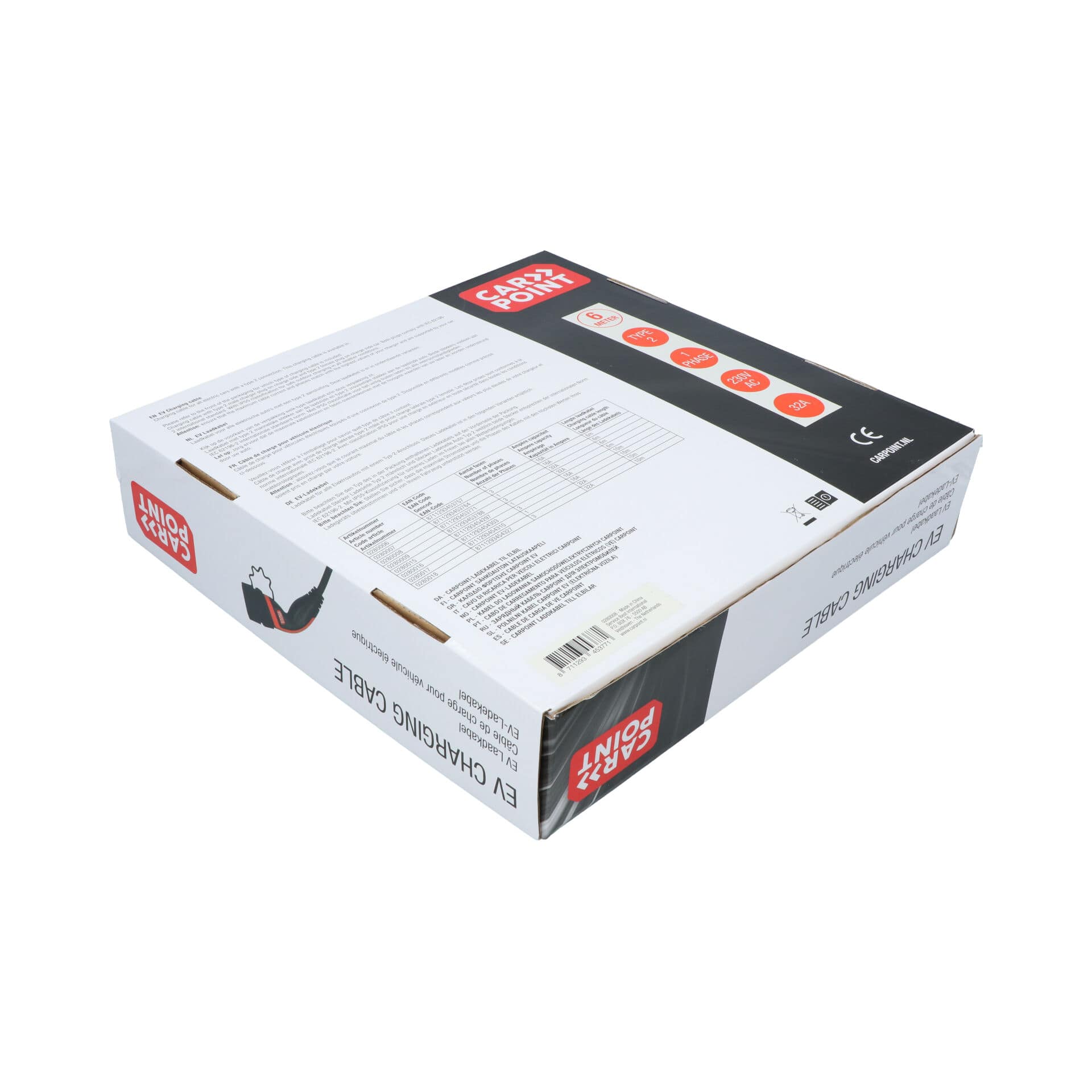 Carpoint Laadkabel Elektrische Auto Type2>2 32A 1ph 6 meter