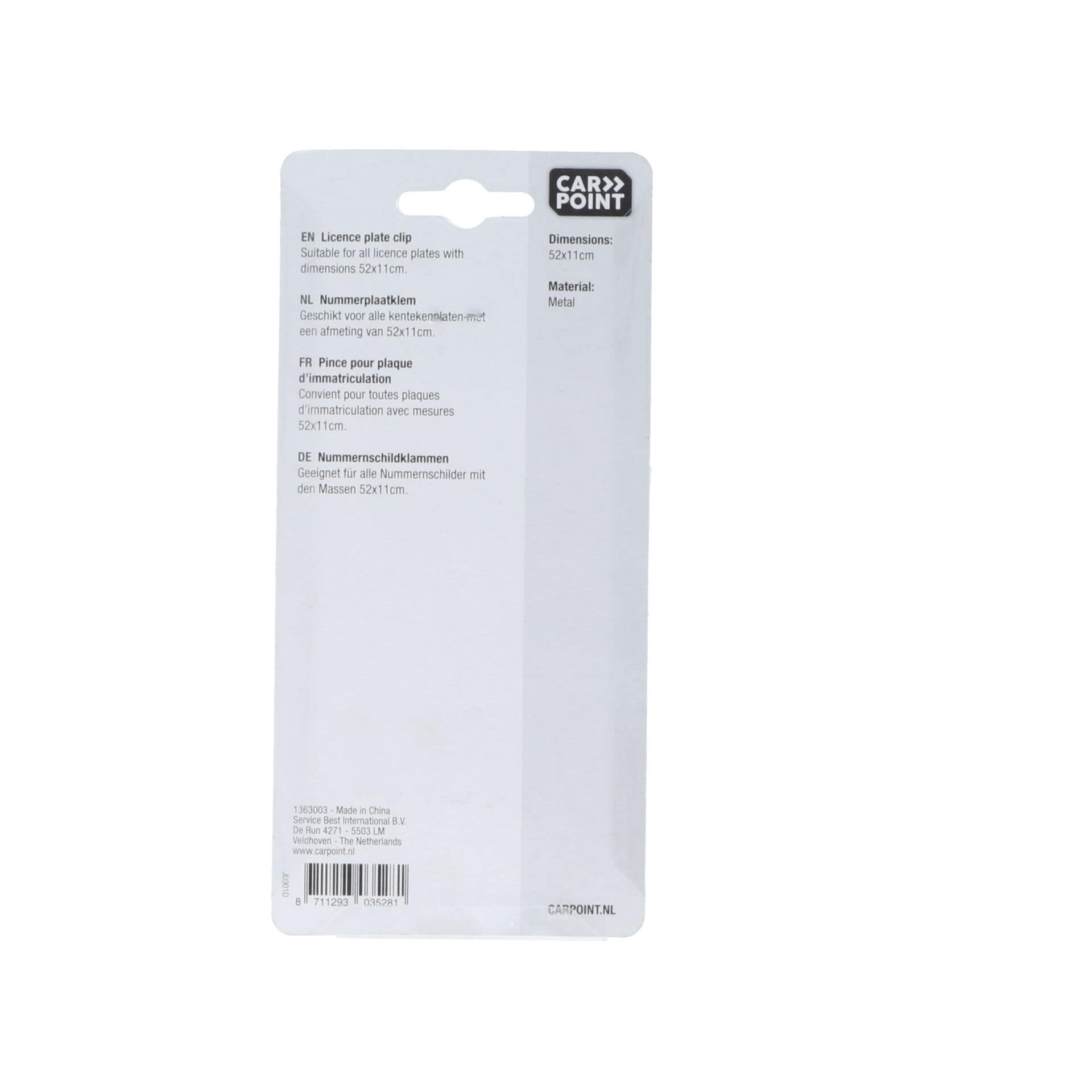 Carpoint Kentekenplaatklemmen