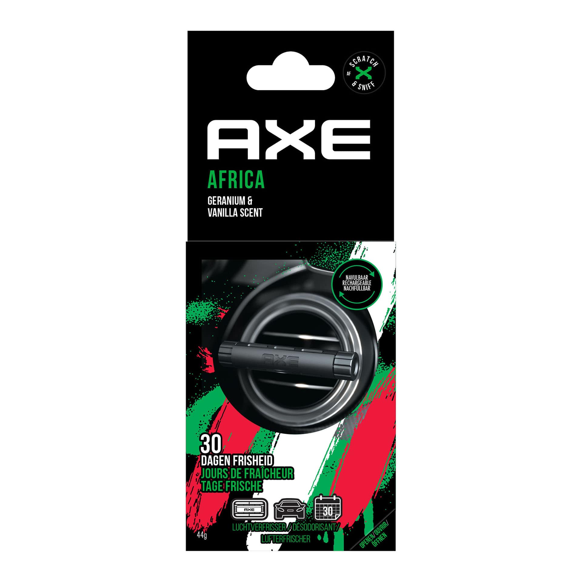 AXE Luchtverfrisser Africa Aluminium Houder + 2 Sticks
