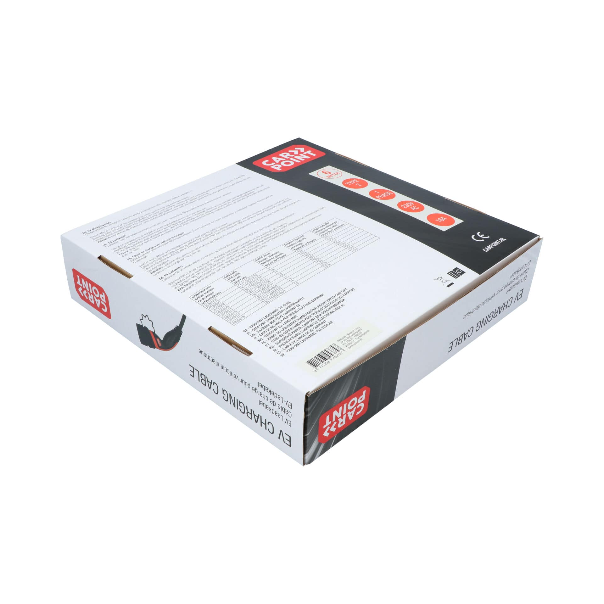 Carpoint Laadkabel Elektrische Auto Type2>2 16A 1ph 6 meter