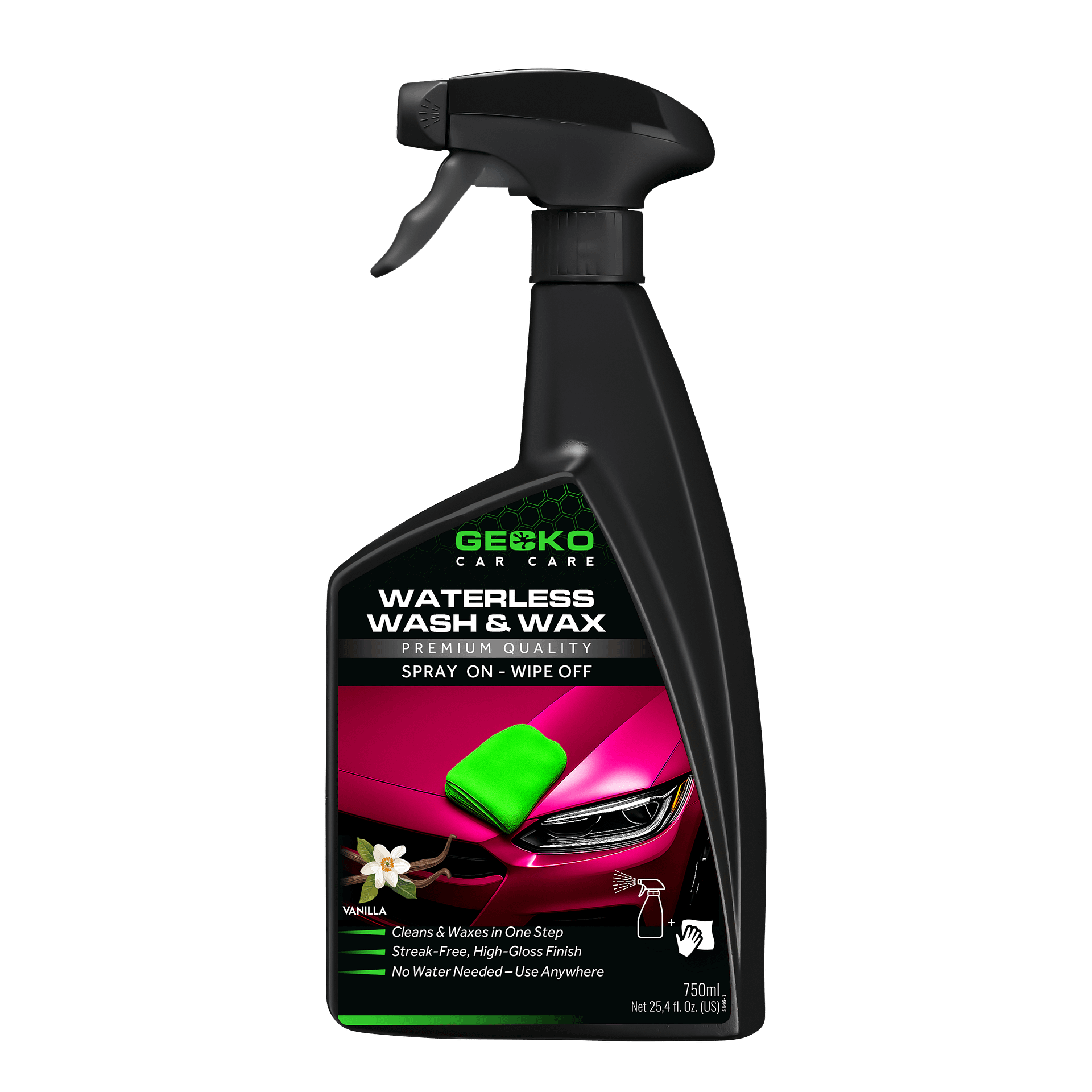 Gecko Waterless Wash & Wax 750ml