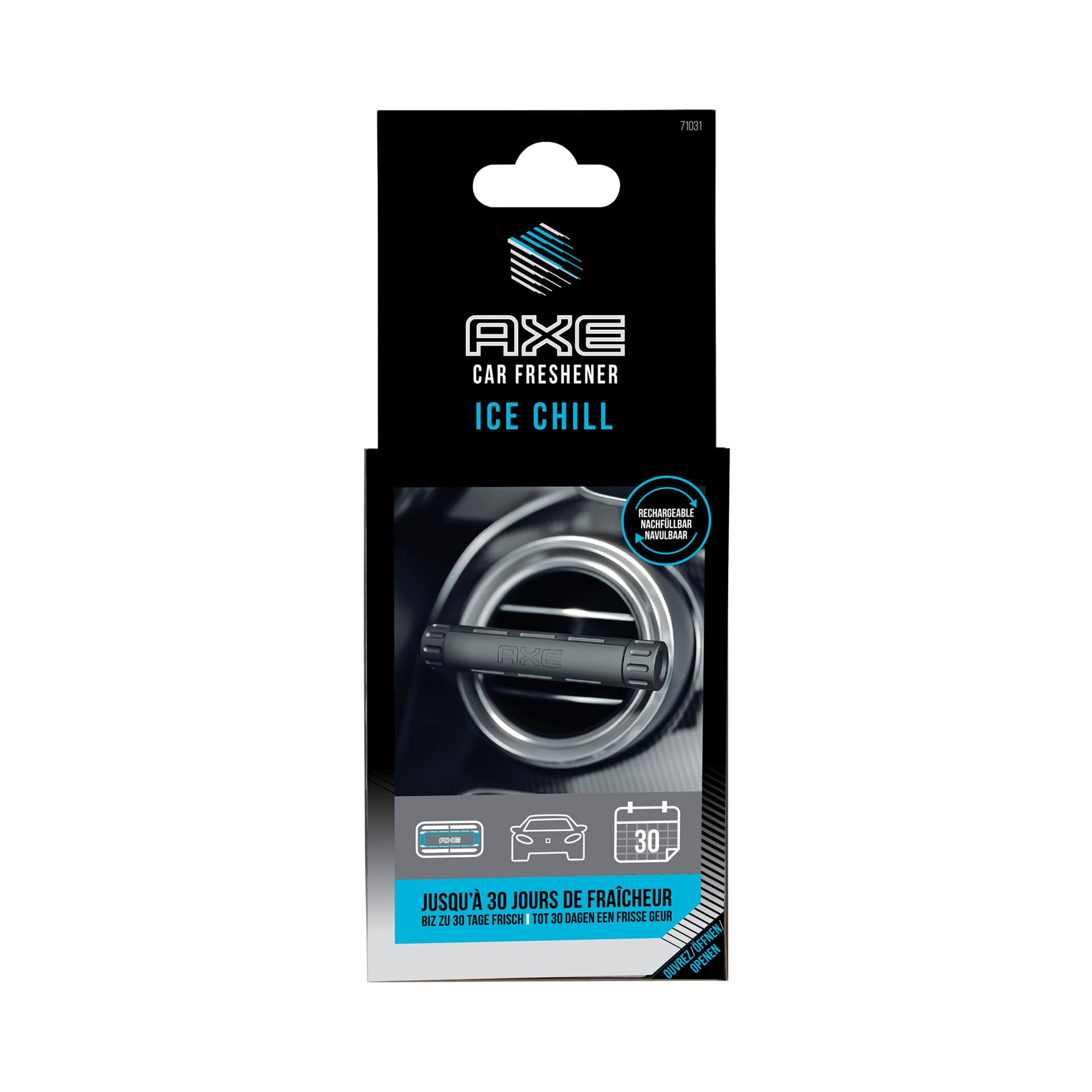 AXE Luchtverfrisser Ice Chill Aluminium Houder + 2 Sticks