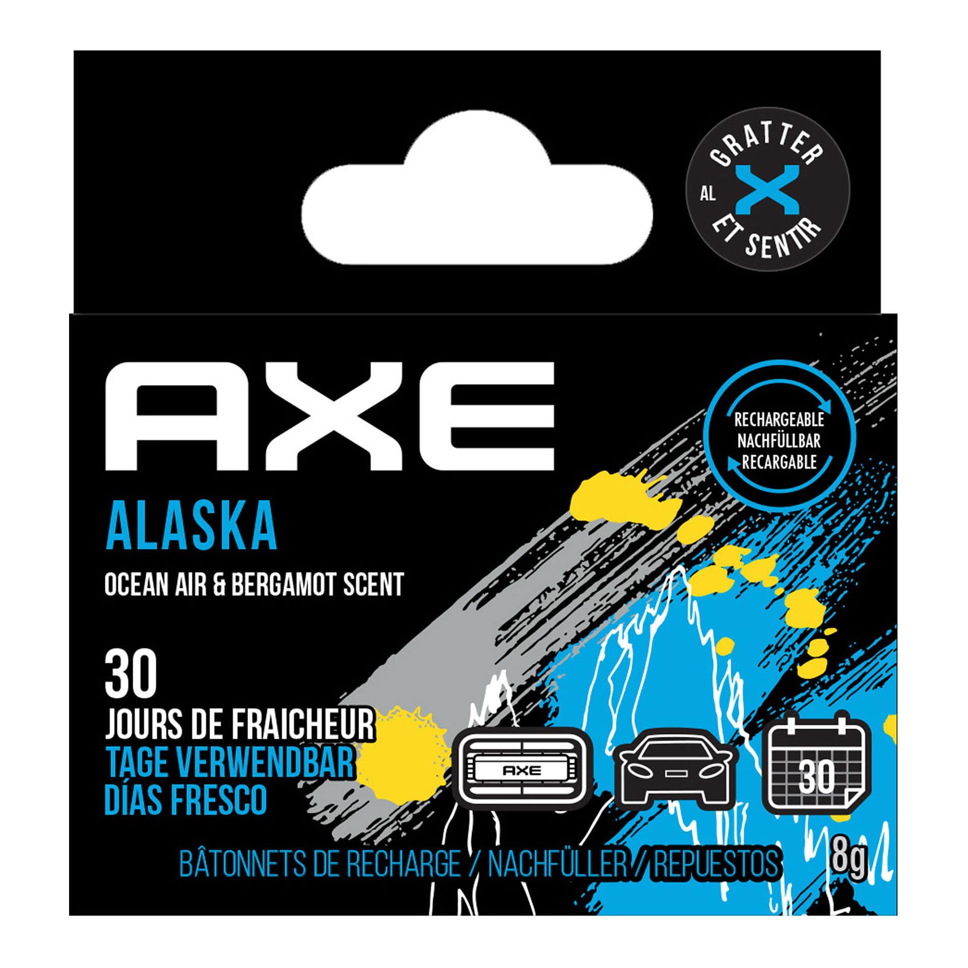 AXE Navulling Luchtverfrisser Alu Houder Alaska 2 Stuks