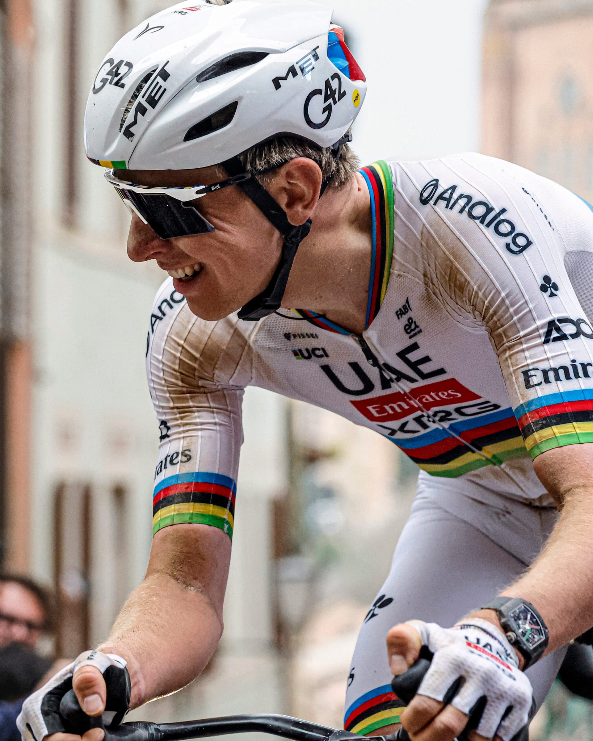 Pogacar, Strade Bianche 2026, Scicon Aeroshade 2 titanium