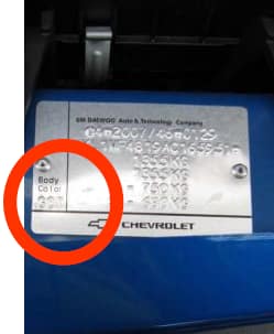 chevrolet vinplate