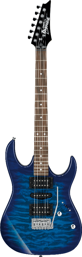 viel waterval pauze Elektrische gitaar Ibanez GRX70QATBB Transparant Blauw – ToTheMaxx Music