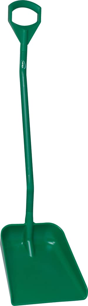 Vikan Hygiene schep, ergonomische steel 1310mm, groot blad 380x340mm