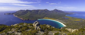 Wineglass Bay from Mt Amos - Freycinet National Park - Tasmania - Australia