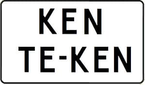 Kenteken plaat wit reflex vierkant