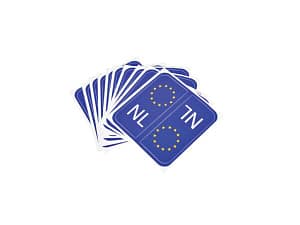 NL/EU nummerplaatsticker los (2)