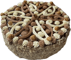 Hazelnootschuimtaart de luxe