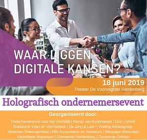 Uitnodiging Holografisch ondernemersvent