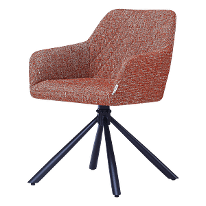 Wolf Swivel Dining Chair – Red (OTE) – Black Base