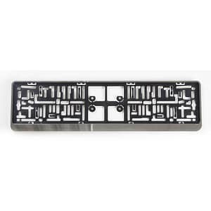 Kunststof kentekenplaathouder 'Click' 52x11cm Chroom