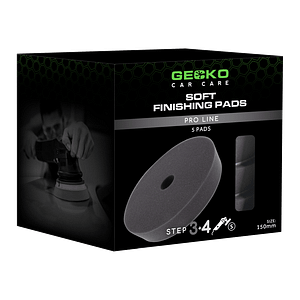 Gecko Polishing Pad Soft Black 150mm 5pcs (For Backing Plate 125mm)