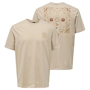 ONSMANUEL LIFE REG SS DESERT TEE CS
