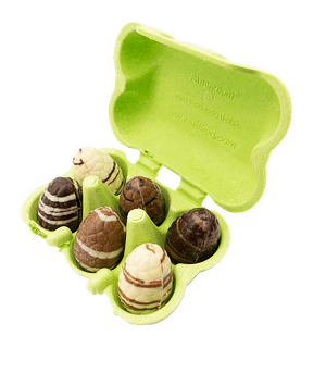 Kwarteldoosje met gevulde chocolade eitjes