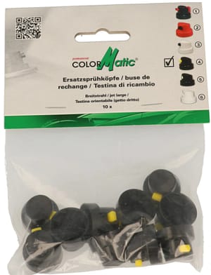 10 stuks – Colormatic Van-Spray Medium, Zwart-Geel