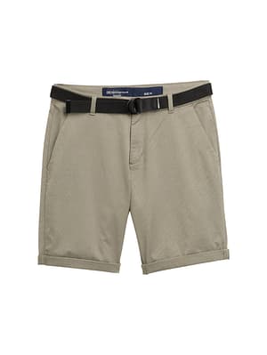 Regular fit chino shorts with belt