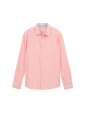 Regular fit shirt with linen content