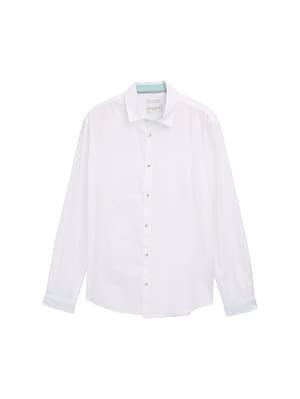 Regular fit shirt with linen content