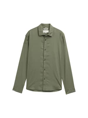 Relaxed fit shirt with linen content