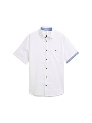 Regular fit short sleeve shirt with breast pocket