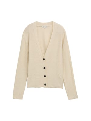 Cardigan with button placket
