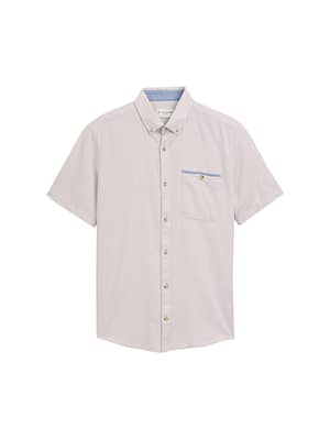 Short-sleeved shirt with breast pocket