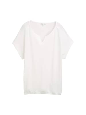 T-shirt in a mix of materials
