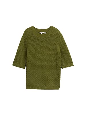 Knitted jumper with texture
