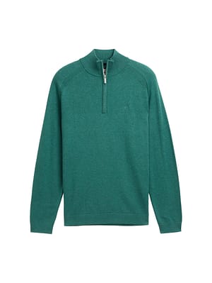 Troyer knitted jumper with logo embroidery