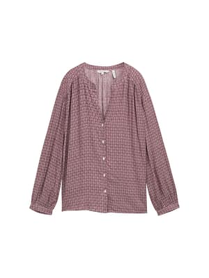 Loose fit blouse with pattern