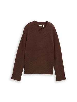 Knitted jumper with wool content