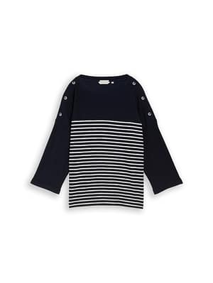 Long-sleeved shirt with striped pattern