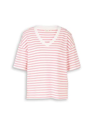 Oversized T-shirt with striped pattern