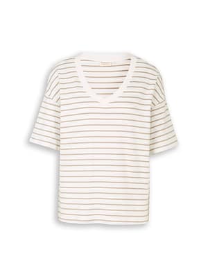 Oversized T-shirt with striped pattern