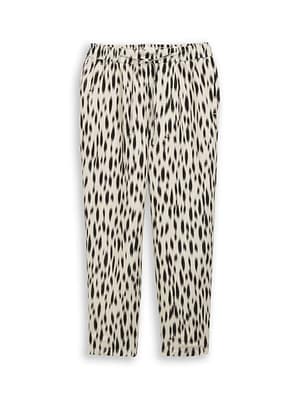 Loose fit trousers with linen blend