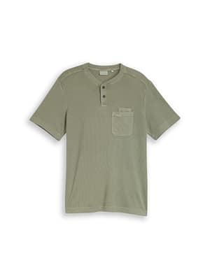 Henley T-shirt with breast pocket