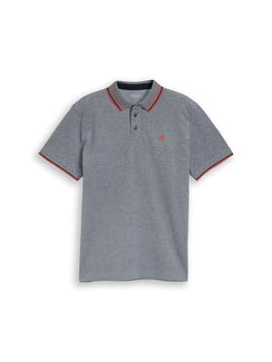 Piqué polo shirt with logo print