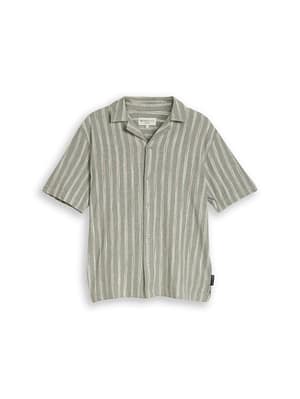 Relaxed Fit Resort Shirt with Linen Blend