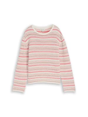 Loose fit knitted jumper with stripes