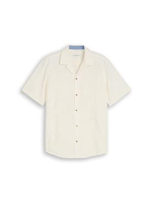 Regular fit short-sleeved shirt with embroidery